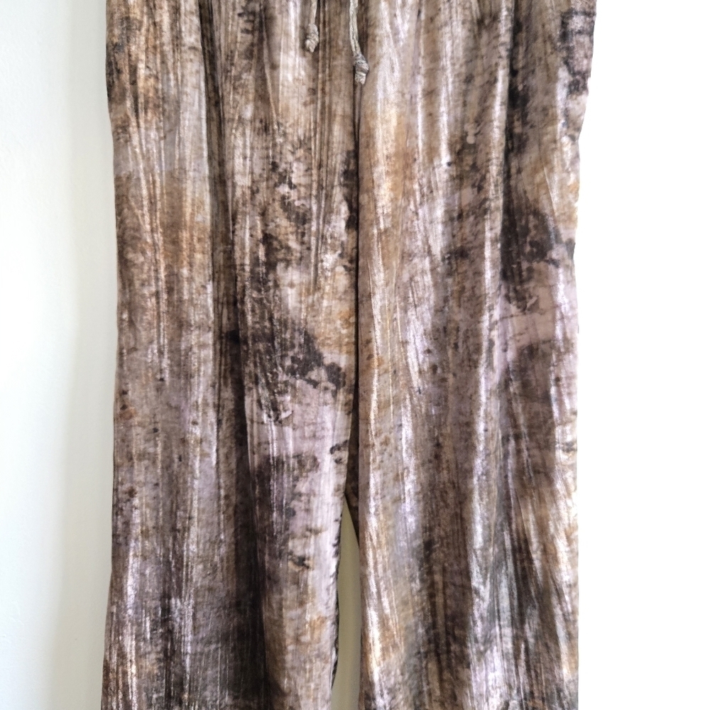 New Zara Tie Dye Velvet Drawstring Mid Rise Multi Color Pants 2435/004 Small - Picture 12 of 14